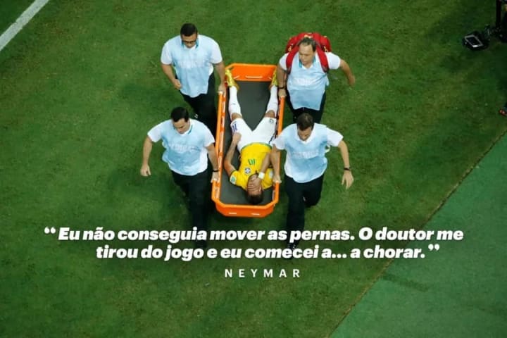 Neymar lesão Zuniga joelhada Colombia