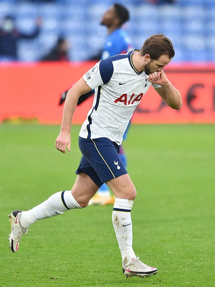 Kane celebrates his ninth league goal of the season