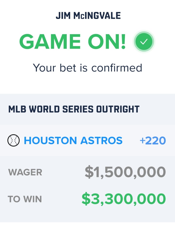 Mattress Mack Places Massive Astros Bet At Fanduel Sportsbook For