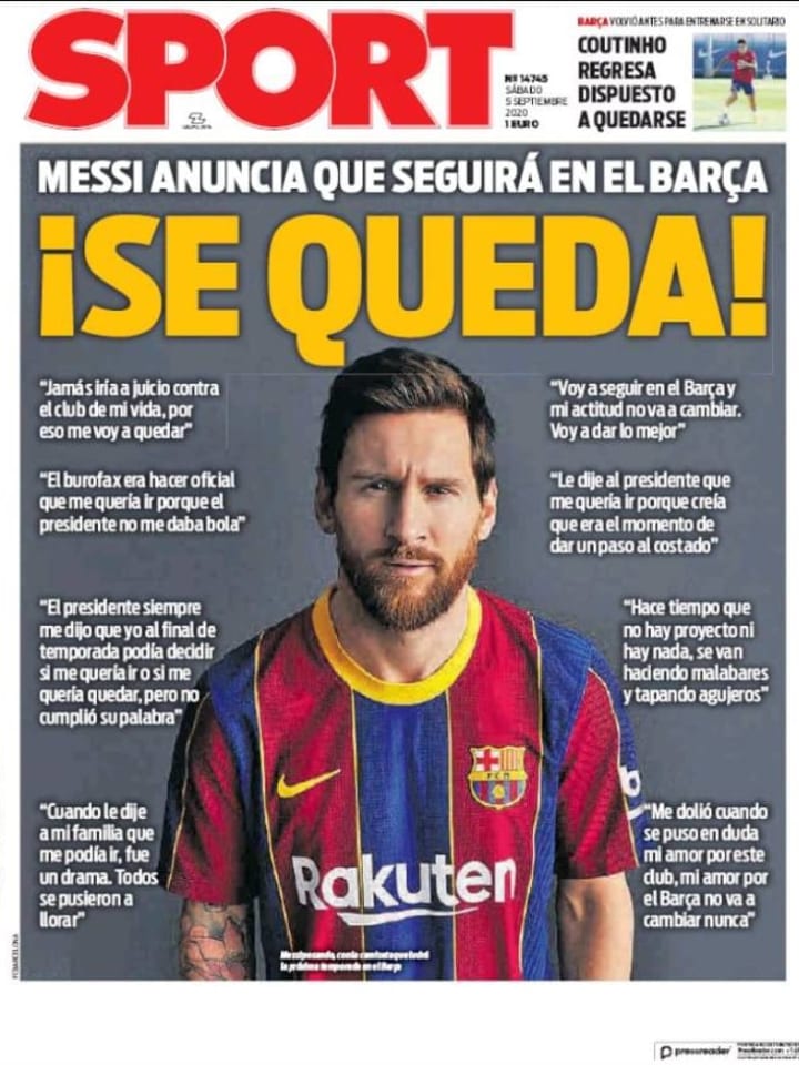 Voy a dar lo mejor: Lionel Messi se queda en el FC Barcelona