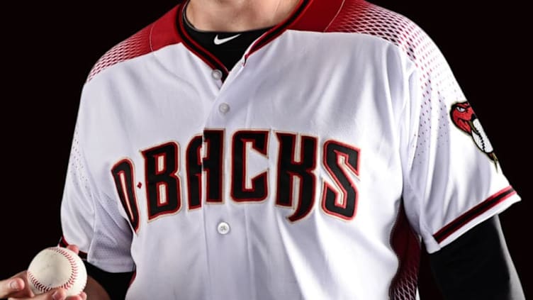 PHOENIX, AZ - SEPTEMBER 30: Detail of the Arizona Diamondbacks new uniform September 30, 2015 in Phoenix, Arizona. (Photo by Jennifer Stewart/Arizona Diamondbacks/Getty Images)