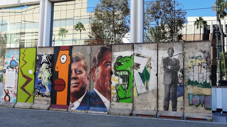 Los Angeles, California, is home to several segments of the Berlin Wall.