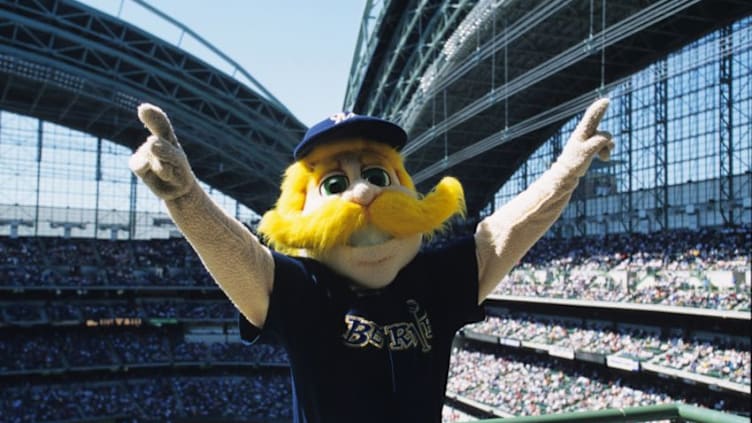 MILWAUKEE, WI - APRIL 8: Bernie Brewer in the stands at Miller Park during a game between the Cincinnati Reds and the Milwaukee Brewers on April 8, 2001 in Milwaukee, Wisconsin. (Photo by Ronald C. Modra/Sports Imagery/Getty Images)