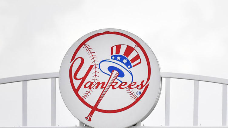 TAMPA, FLORIDA - FEBRUARY 26: A detailed view of the New York Yankees logo on top of Steinbrenner Field before the spring training game between the New York Yankees and the Washington Nationals at Steinbrenner Field on February 26, 2020 in Tampa, Florida. (Photo by Mark Brown/Getty Images)