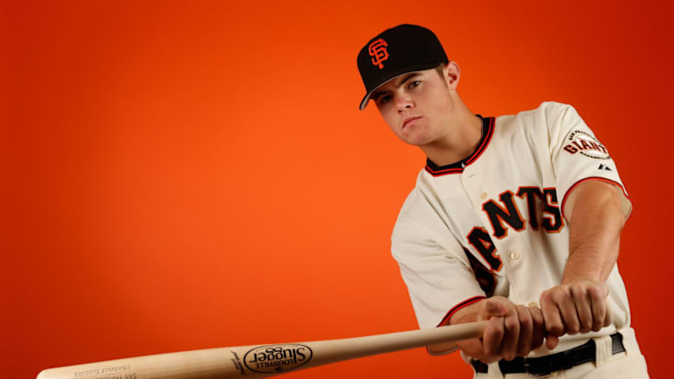 SCOTTSDALE, AZ - FEBRUARY 27: Christian Arroyo #82 of the San Francisco Giants poses for a portrait during spring training photo day at Scottsdale Stadium on February 27, 2015 in Scottsdale, Arizona. (Photo by Christian Petersen/Getty Images)