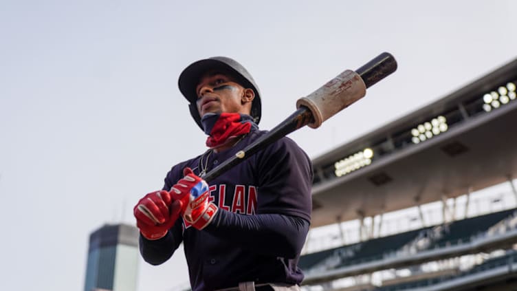 Francisco Lindor #12 of the Cleveland Indians (Photo by Brace Hemmelgarn/Minnesota Twins/Getty Images)