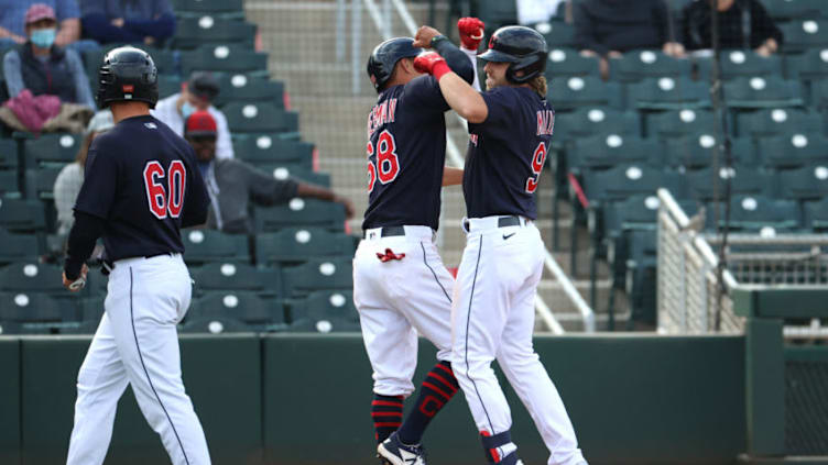 Owen Miller #91 of the Cleveland Indians (Photo by Abbie Parr/Getty Images)