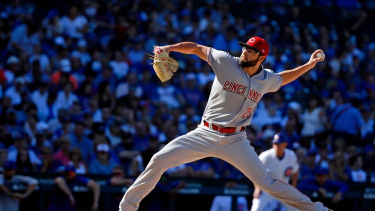 CHICAGO, IL - SEPTEMBER 15: Cody Reed #25 of the Cincinnati Reds pitches against the Chicago Cubs during the first inning at Wrigley Field on September 15, 2018 in Chicago, Illinois. (Photo by Jon Durr/Getty Images)