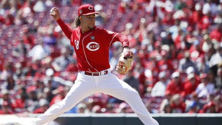 CINCINNATI, OH - APRIL 03: Luis Castillo #58 of the Cincinnati Reds pitches in the second inning against the Milwaukee Brewers at Great American Ball Park on April 3, 2019 in Cincinnati, Ohio. (Photo by Joe Robbins/Getty Images)