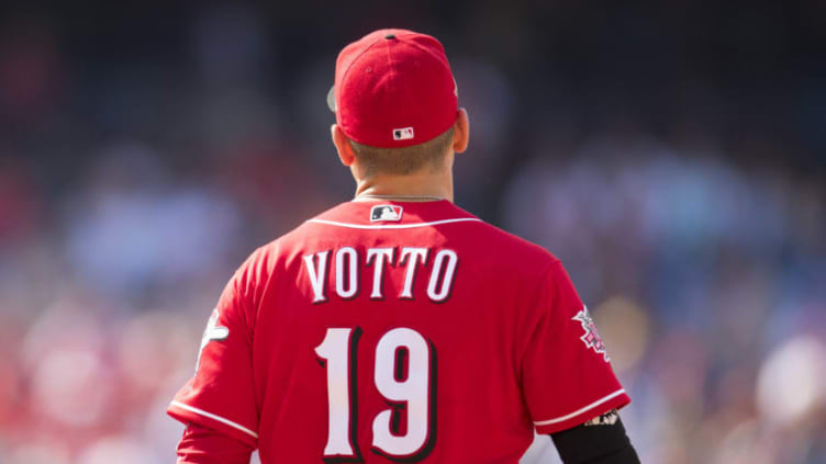 PHILADELPHIA, PA - JUNE 08: Joey Votto #19 of the Cincinnati Reds (Photo by Mitchell Leff/Getty Images)