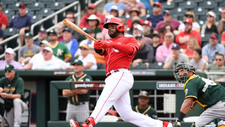 GOODYEAR, ARIZONA - FEBRUARY 28: Phillip Ervin #6 of the Cincinnati Reds (Photo by Norm Hall/Getty Images)