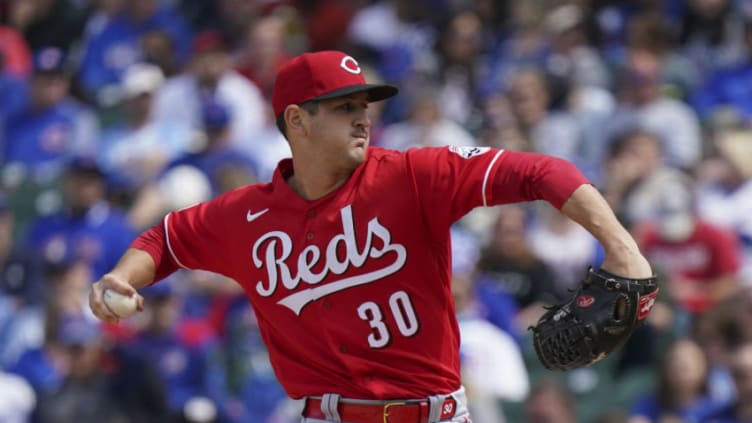 CHICAGO, ILLINOIS - MAY 30: Tyler Mahle #30 of the Cincinnati Reds throws a pitch. (Photo by Nuccio DiNuzzo/Getty Images)