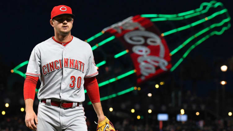 SAN FRANCISCO, CA - MAY 15: Tyler Mahle #30 of the Cincinnati Reds walks back to the dugout. (Photo by Thearon W. Henderson/Getty Images)