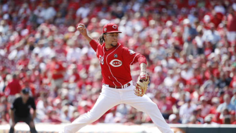 CINCINNATI, OH - SEPTEMBER 26: Luis Castillo #58 of the Cincinnati Reds (Photo by Joe Robbins/Getty Images)