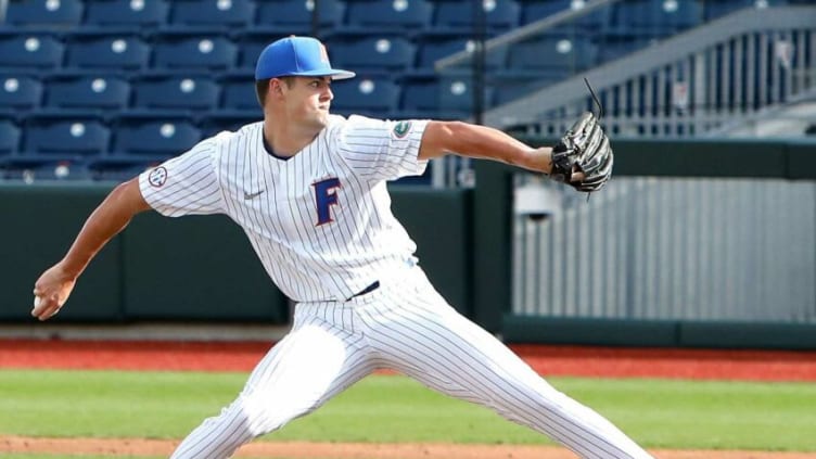 University of Florida pitcher Tommy Mace (47) throws.
UFBaseballPreSeason11