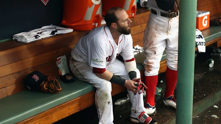 BOSTON, MA - OCTOBER 09: Dustin Pedroia