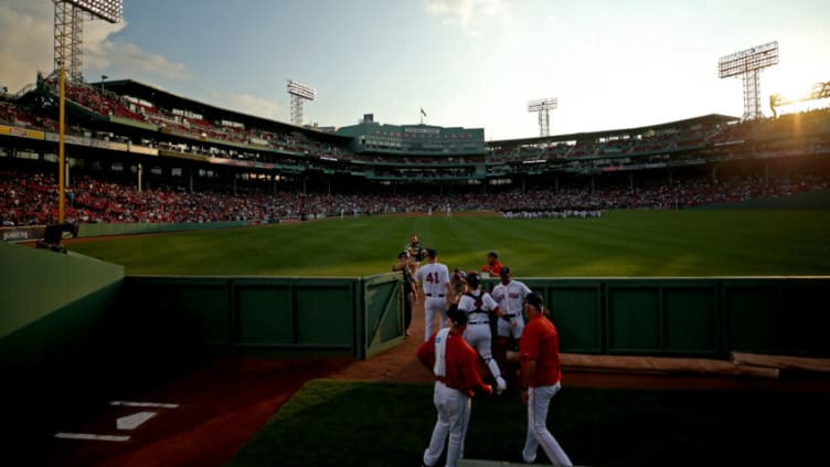 BOSTON, MA - AUGUST 1: Chris Sale #41 of the Boston Red Sox exits the bullpen before the game between the Boston Red Sox and the Cleveland Indians at Fenway Park on August 1, 2017 in Boston, Massachusetts. (Photo by Maddie Meyer/Getty Images)