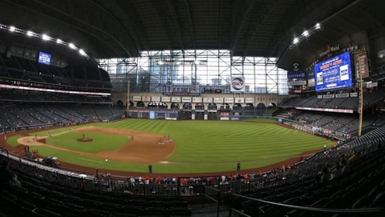 Sep 14, 2016; Houston, TX, USA; General view inside Minute Maid Park before a game between the Houston Astros and the Texas Rangers. Mandatory Credit: Troy Taormina-USA TODAY Sports