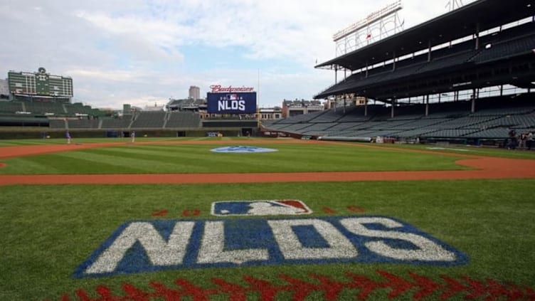 Oct 6, 2016; Chicago, IL, USA; A general view of Wrigley Field before workouts one day prior to game one of the NLDS between the Chicago Cubs and the San Francisco Giants. Mandatory Credit: Jerry Lai-USA TODAY Sports