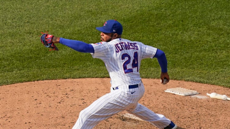 Jeremy Jeffress turned in strong numbers for the Cubs in 2020. (Photo by Nuccio DiNuzzo/Getty Images)