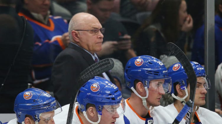 Head coach Barry Trotz of the New York Islanders (Photo by Bruce Bennett/Getty Images)