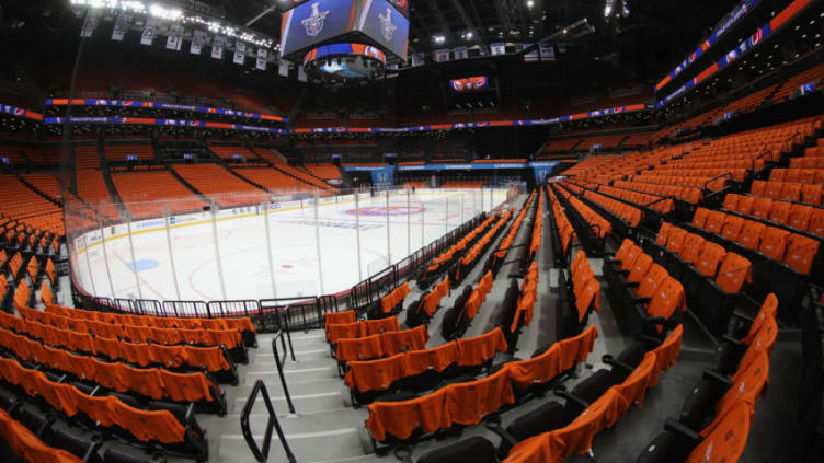 NEW YORK, NEW YORK - APRIL 28: A general view of the arena prior to the game between the New York Islanders and the Carolina Hurricanes in Game Two of the Eastern Conference Second Round during the 2019 NHL Stanley Cup Playoffs at the Barclays Center on April 28, 2019 in the Brooklyn borough of New York City. (Photo by Bruce Bennett/Getty Images)