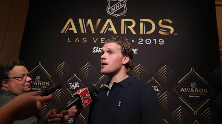 LAS VEGAS, NEVADA - JUNE 18: Robin Lehner of the New York Islanders attends the nominee media availability at the Encore Las Vegas on June 18, 2019 in Las Vegas, Nevada. (Photo by Bruce Bennett/Getty Images)