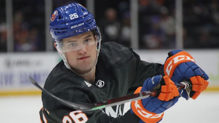 Oliver Wahlstrom #26 of the New York Islanders (Photo by Bruce Bennett/Getty Images)