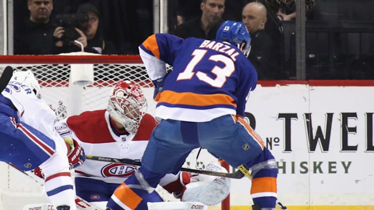 Mathew Barzal #13 of the New York Islanders (Photo by Bruce Bennett/Getty Images)