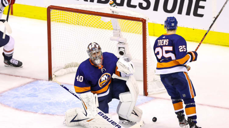 Semyon Varlamov #40 of the New York Islanders (Photo by Elsa/Getty Images)