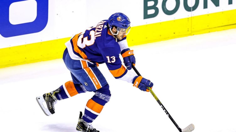 Mathew Barzal #13 of the New York Islanders (Photo by Elsa/Getty Images)