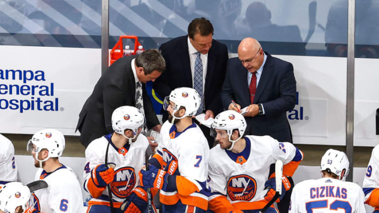 Head coach Barry Trotz of the New York Islander (Photo by Bruce Bennett/Getty Images)