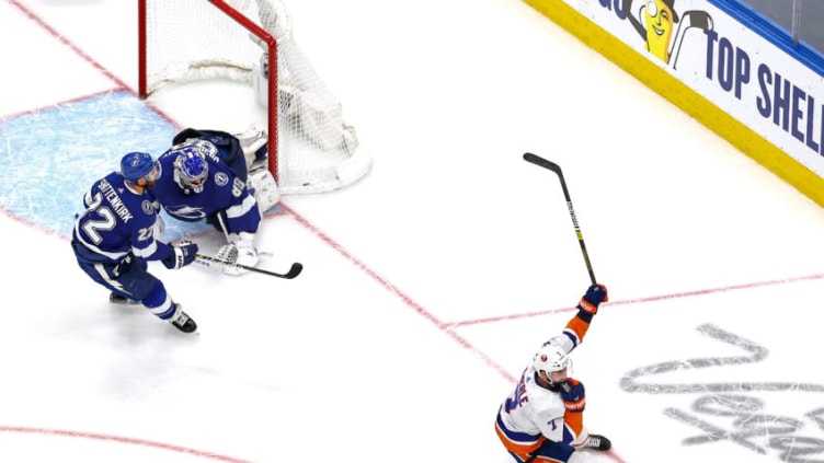 Jordan Eberle #7 of the New York Islanders (Photo by Bruce Bennett/Getty Images)