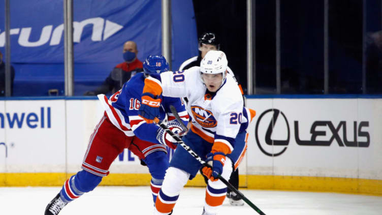 Kieffer Bellows #20 of the New York Islanders (Photo by Bruce Bennett/Getty Images)