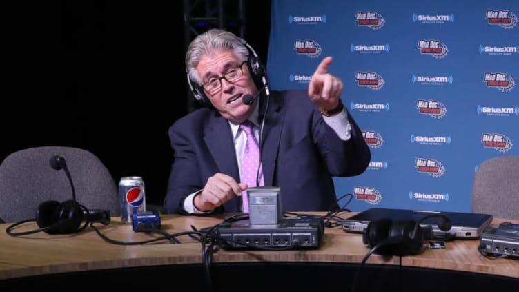 HOUSTON, TX - FEBRUARY 02: Mike Francesa simulcasts from the SiriusXM set at Super Bowl 51 Radio Row at the George R. Brown Convention Center on February 2, 2017 in Houston, Texas. (Photo by Cindy Ord/Getty Images for SiriusXM)
