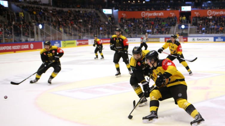 STAVANGER, NORWAY - OCTOBER 11: Alexander Ruuttu of KalPa Kuopio in action during the Champions Hockey League match between Stavanger Oilers and KalPa Kuopio at the DNB Arena on October 11, 2017 in Stavanger, Norway. (Photo by Andrew Halseid-Budd/Getty Images)