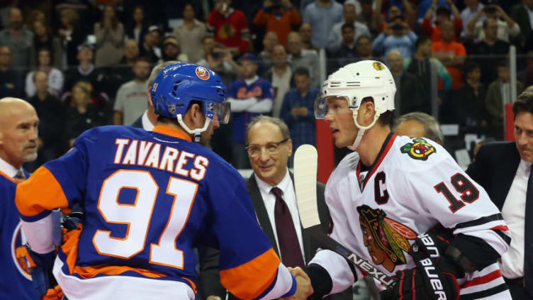 NEW YORK, NY - OCTOBER 09: John Tavares