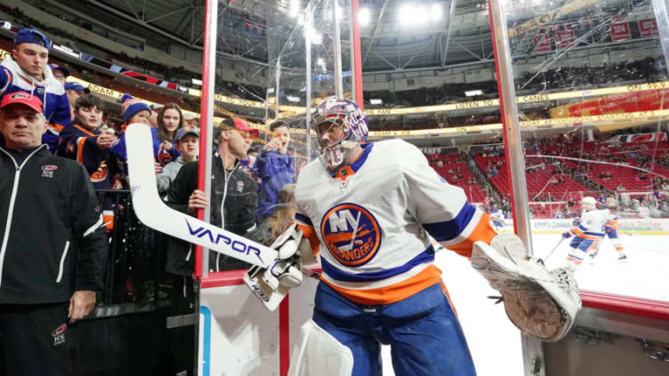 New York Islanders, Semyon Varlamov (40) Mandatory Credit: James Guillory-USA TODAY Sports