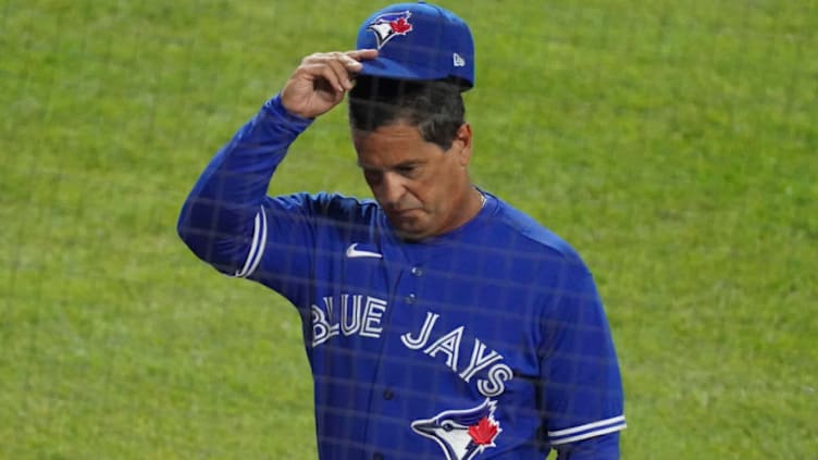 CHICAGO, ILLINOIS - JUNE 08: Manager Charlie Montoyo #25 of the Toronto Blue Jays walks on the field during the seventh inning of a game against the Chicago White Sox at Guaranteed Rate Field on June 08, 2021 in Chicago, Illinois. (Photo by Nuccio DiNuzzo/Getty Images)