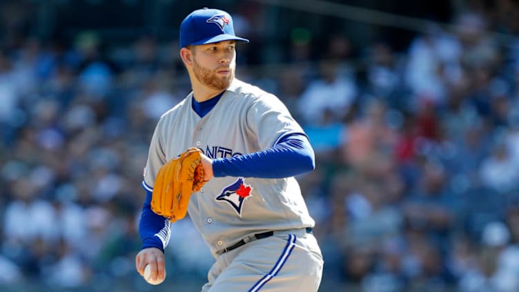 NEW YORK, NEW YORK - SEPTEMBER 21: T.J. Zeuch #71 of the Toronto Blue Jays in action against the New York Yankees at Yankee Stadium on September 21, 2019 in New York City. The Yankees defeated the Blue Jays 7-2. (Photo by Jim McIsaac/Getty Images)