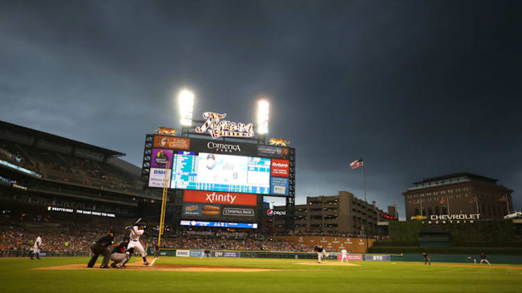 DETROIT, MICHIGAN - JULY 05: Eduardo Rodriguez #57 of the Boston Red Sox throws a fifth inning pitch to Victor Reyes #22 of the Detroit Tigers at Comerica Park on July 05, 2019 in Detroit, Michigan. (Photo by Gregory Shamus/Getty Images)