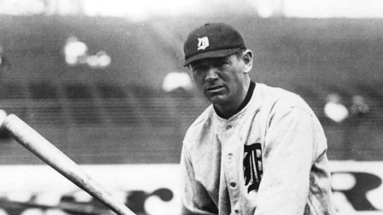 NEW YORK - 1928. Harry Heilmann, outfielder for the Detroit Tigers, poses for a batting portrait while in New York for a series with New York Giants at Yankee Stadium in 1928. (Photo by Mark Rucker/Transcendental Graphics, Getty Images)