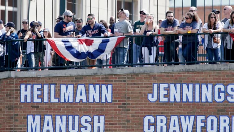 DETROIT, MI - APRIL 9: Fans watch the Detroit Tigers play the Boston Red Sox at Comerica Park on April 9, 2017 in Detroit, Michigan. (Photo by Duane Burleson/Getty Images)