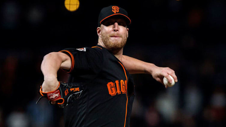 SAN FRANCISCO, CA - SEPTEMBER 15: Will Smith #13 of the San Francisco Giants pitches against the Colorado Rockies during the ninth inning at AT&T Park on September 15, 2018 in San Francisco, California. The San Francisco Giants defeated the Colorado Rockies 3-0. (Photo by Jason O. Watson/Getty Images)