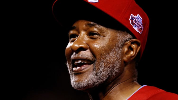 Ozzie Smith looks on during the Taco Bell All-Star Legends & Celebrity Softball Game at Busch Stadium on July 12, 2009 in St. Louis, Missouri. (Photo by Dilip Vishwanat/Getty Images)