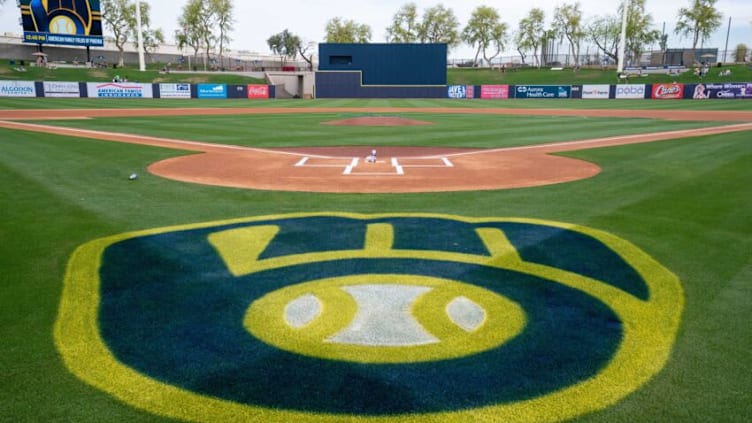 Mar 26, 2022; Phoenix, Arizona, USA; A general view of the field before the start of a spring training game between the Milwaukee Brewers and Seattle Mariners at American Family Fields of Phoenix. Mandatory Credit: Allan Henry-USA TODAY Sports