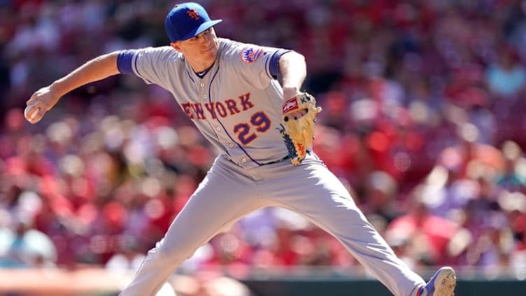 CINCINNATI, OHIO - SEPTEMBER 22: Brad Brach #29 of the New York Mets pitches in the game against the Cincinnati Reds at Great American Ball Park on September 22, 2019 in Cincinnati, Ohio. (Photo by Bryan Woolston/Getty Images)