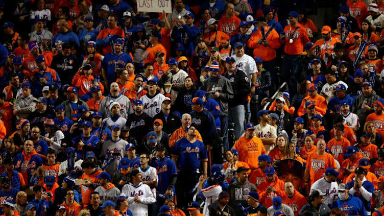 NEW YORK, NY - NOVEMBER 01: A general view of fans prior to Game Five of the 2015 World Series between the Kansas City Royals and the New York Mets at Citi Field on November 1, 2015 in the Flushing neighborhood of the Queens borough of New York City. (Photo by Sean M. Haffey/Getty Images)