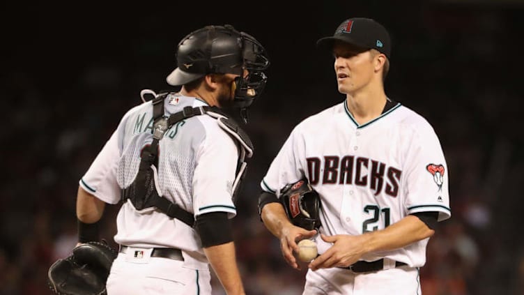 PHOENIX, AZ - OCTOBER 04: Starting pitcher Zack Greinke