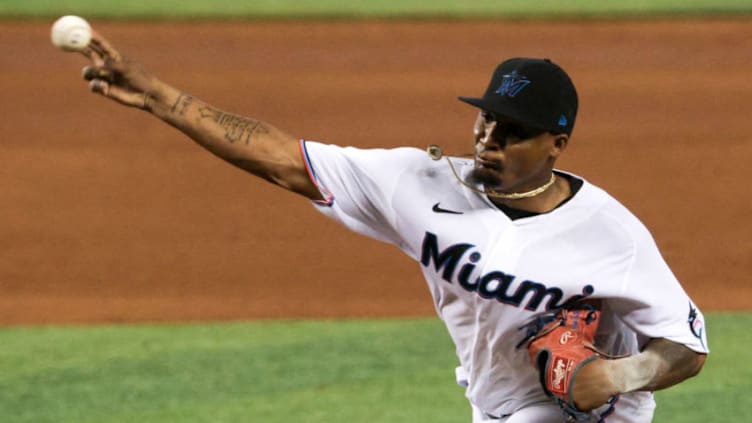 Sixto Sánchez #73 of the Miami Marlins (Photo by Mark Brown/Getty Images)